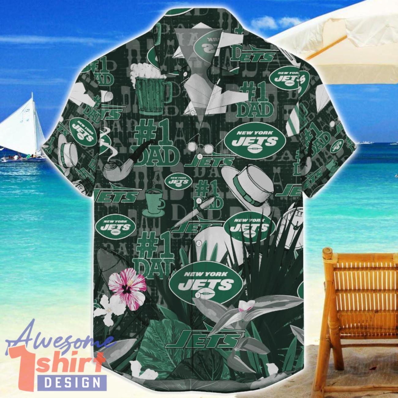 New York Jets Hawaiian Shirt Father’s Day Gift For Dad Grandpa NFL Team