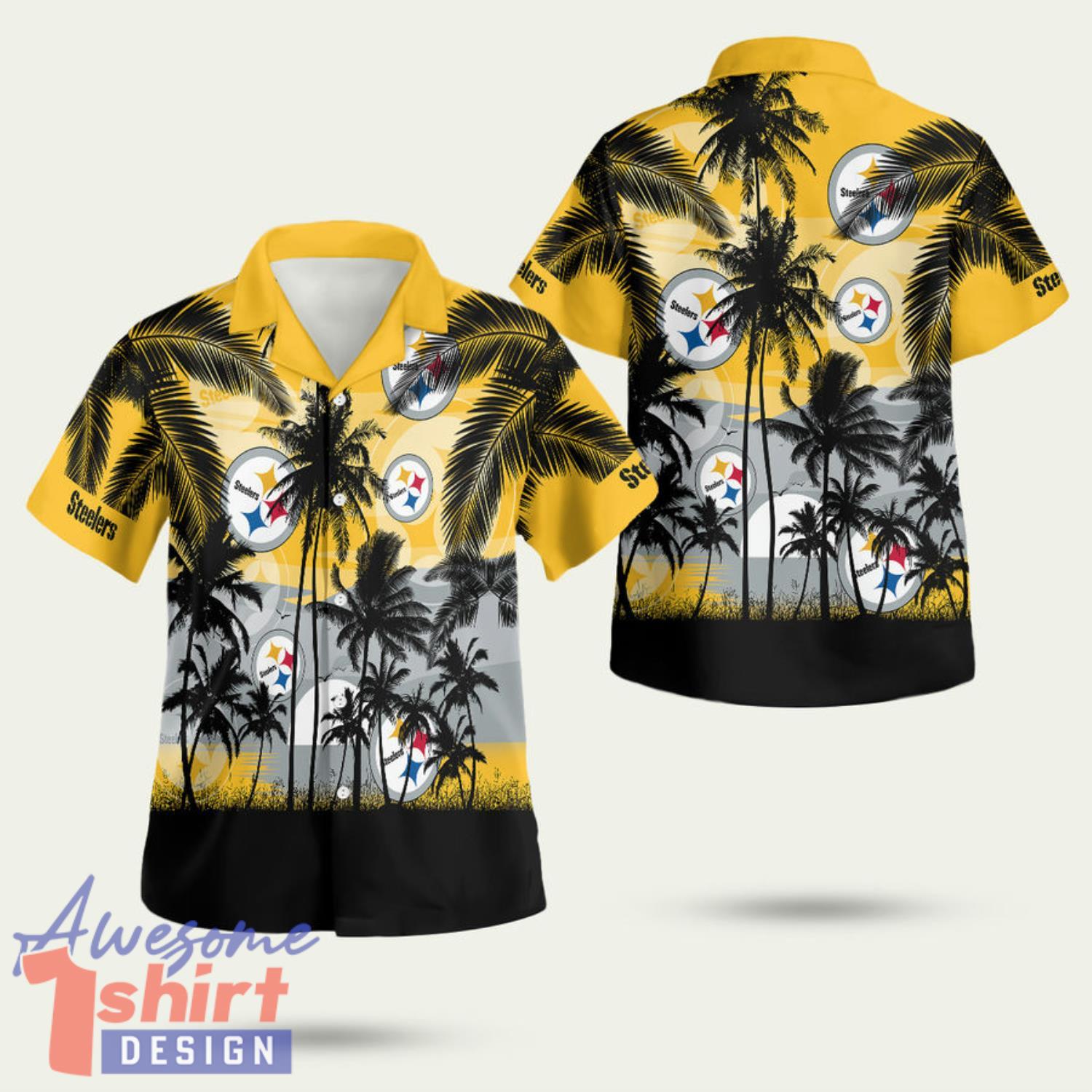 Pittsburgh Steelers Team Tropical 3D Hawaiian Shirt Summer Style Gift