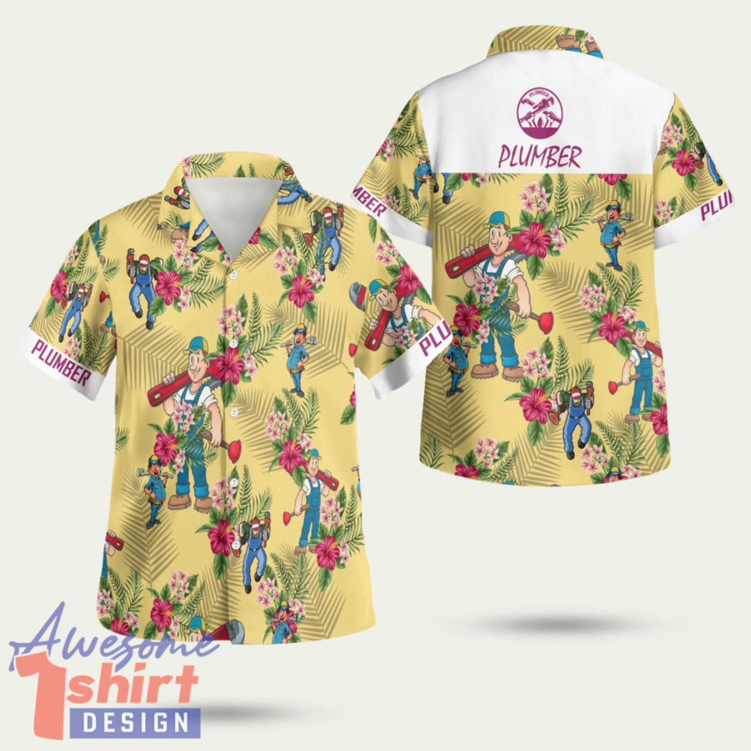 Plumber 3D Hawaiian Shirt Summer Style Gift