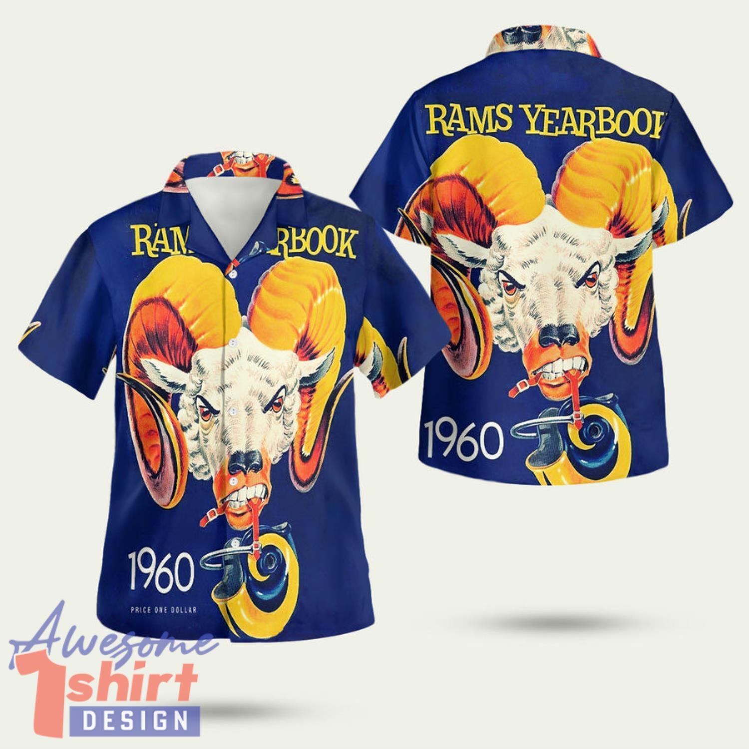 Rams Yearbook 1960 Los Angeles Rams Classic 3D Hawaiian Shirt Summer Style Gift