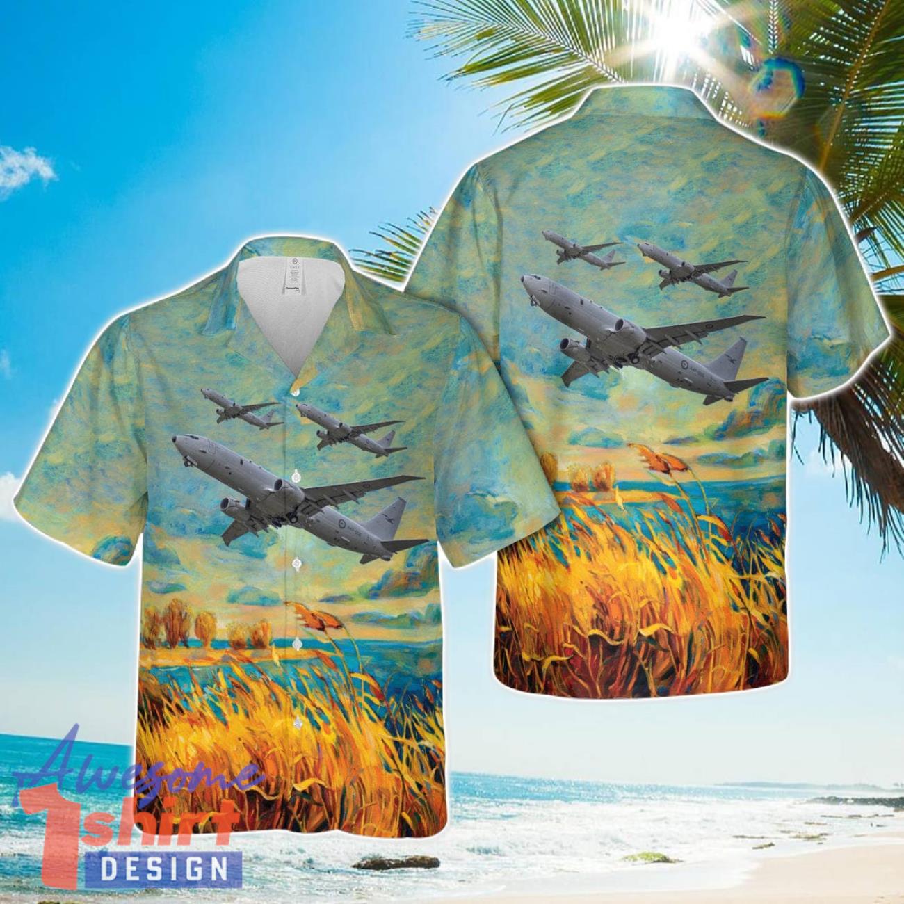 Royal Australian Air Force No. 11 Squadron RAAF Boeing P-8A Poseidon  AOP Hawaiian Shirt Beach Gift