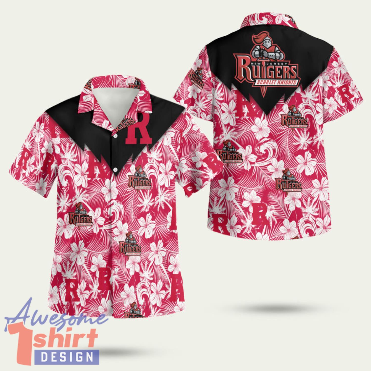 Rutgers Scarlet Knights 3D Hawaiian Shirt Summer Style Gift