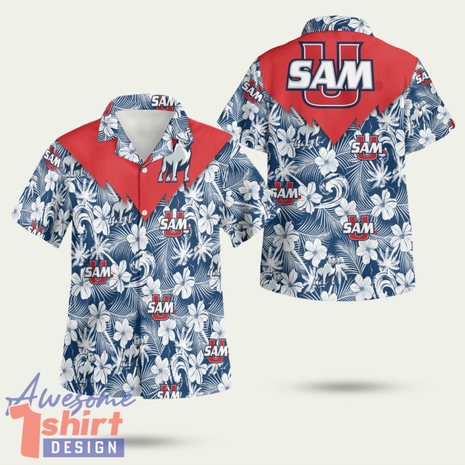 Samford Bulldogs 3D Hawaiian Shirt Summer Style Gift