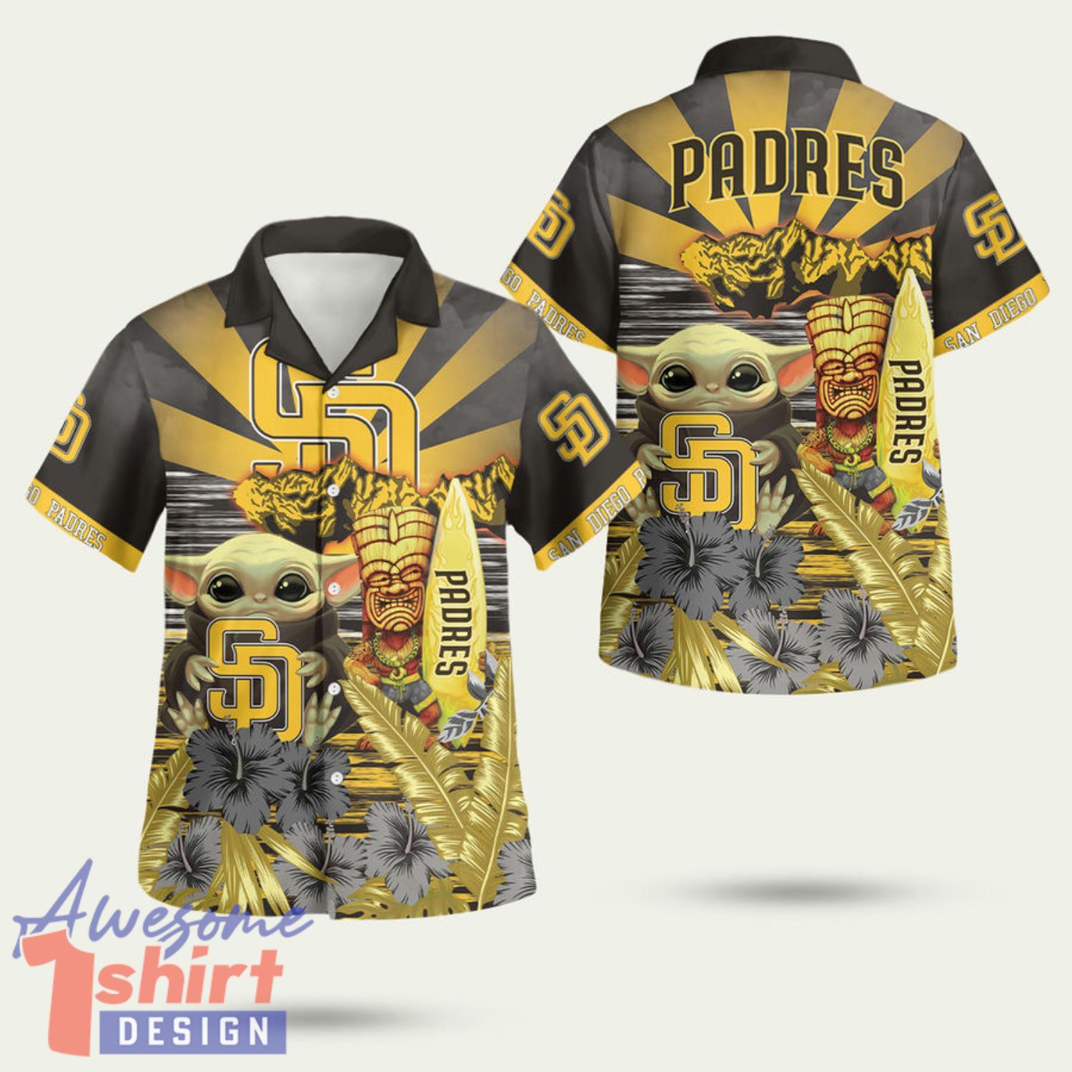 San Diego Padres Baby Yoda 3D Hawaiian Shirt Summer Style Gift