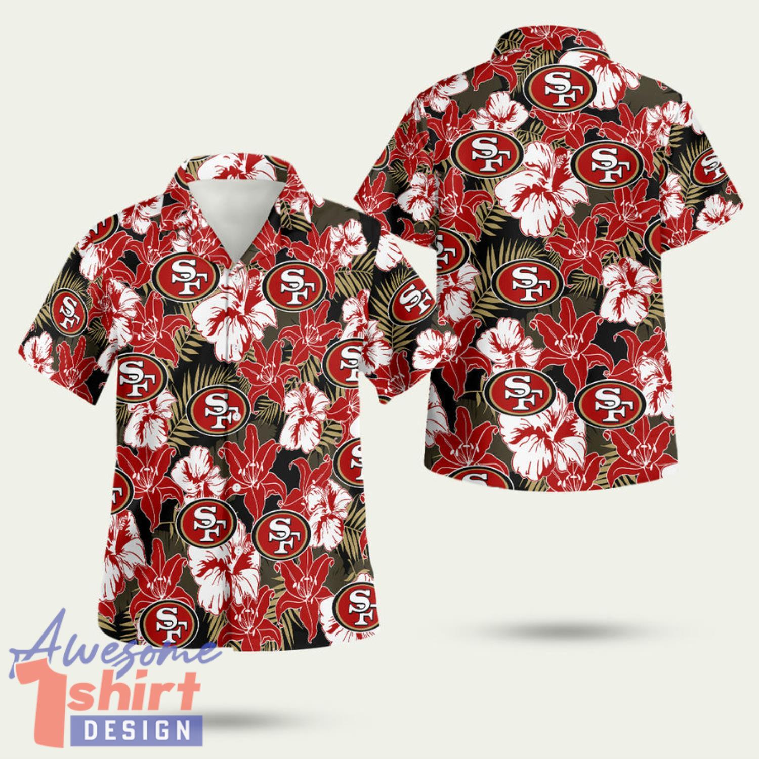 San Francisco 49ers Flower 3D Hawaiian Shirt Summer Style Gift