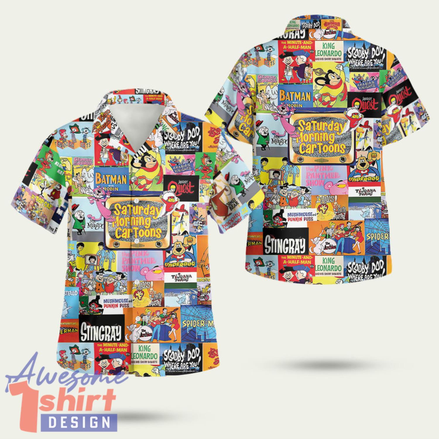 Saturday Morning Cartoon 3D Hawaiian Shirt Summer Style Gift