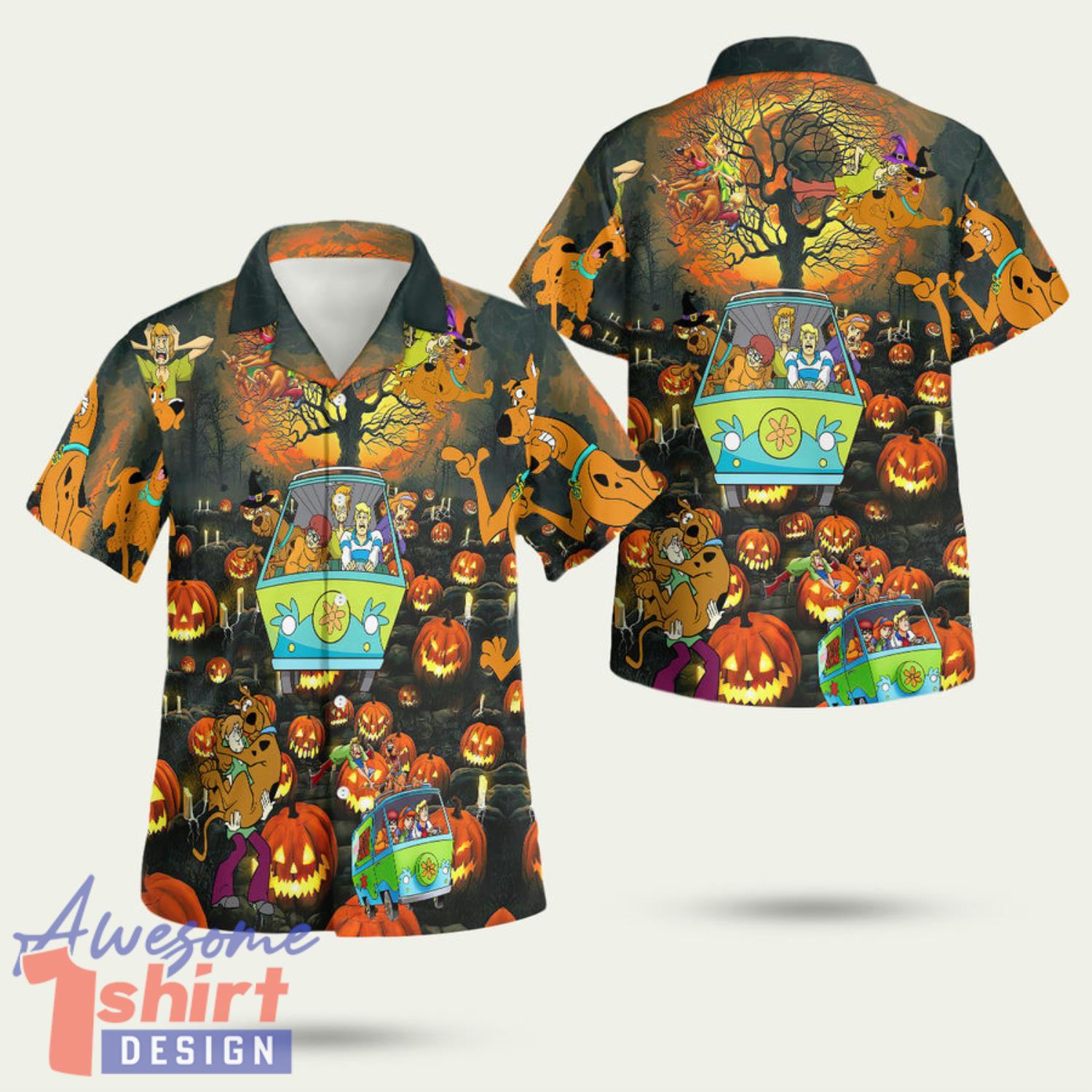 Scooby Doo Happy Halloween 3D Hawaiian Shirt Summer Style Gift