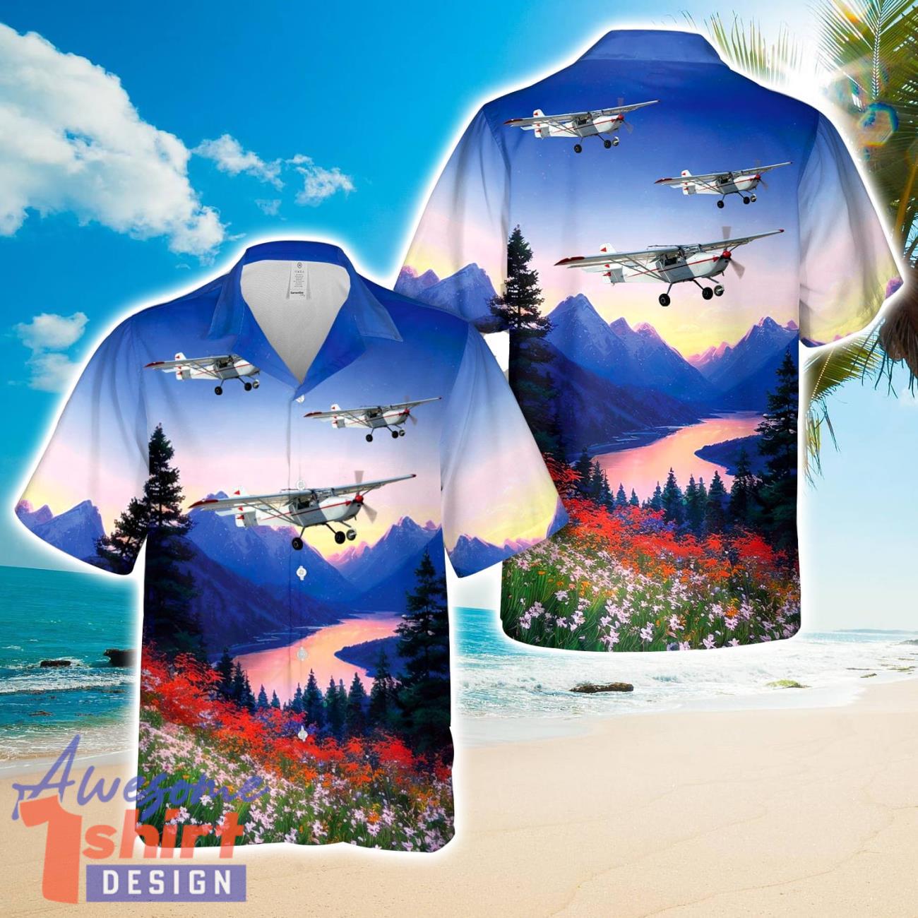 Skystar Kitfox Series 7 N40SQ  AOP Hawaiian Shirt Beach Gift