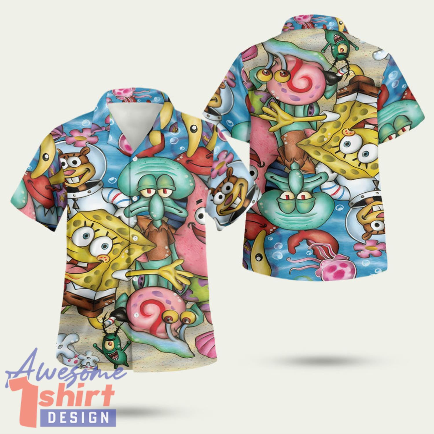 Spongebob Squarepants 1 3D Hawaiian Shirt Summer Style Gift