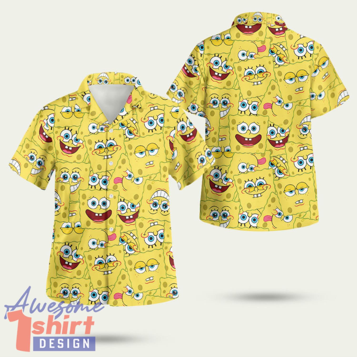 Spongebob Squarepants 3D Yellow Cute Hawaiian Shirt Summer Style Gift