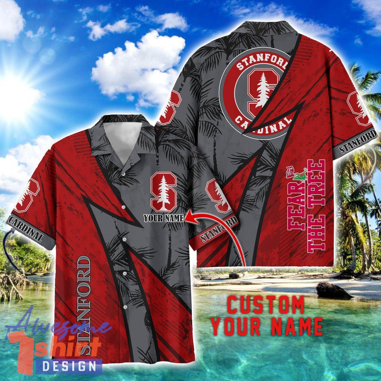 Stanford Cardinal AOP Hawaiian Shirt Beach Summer Shirt Personalized Name For fans