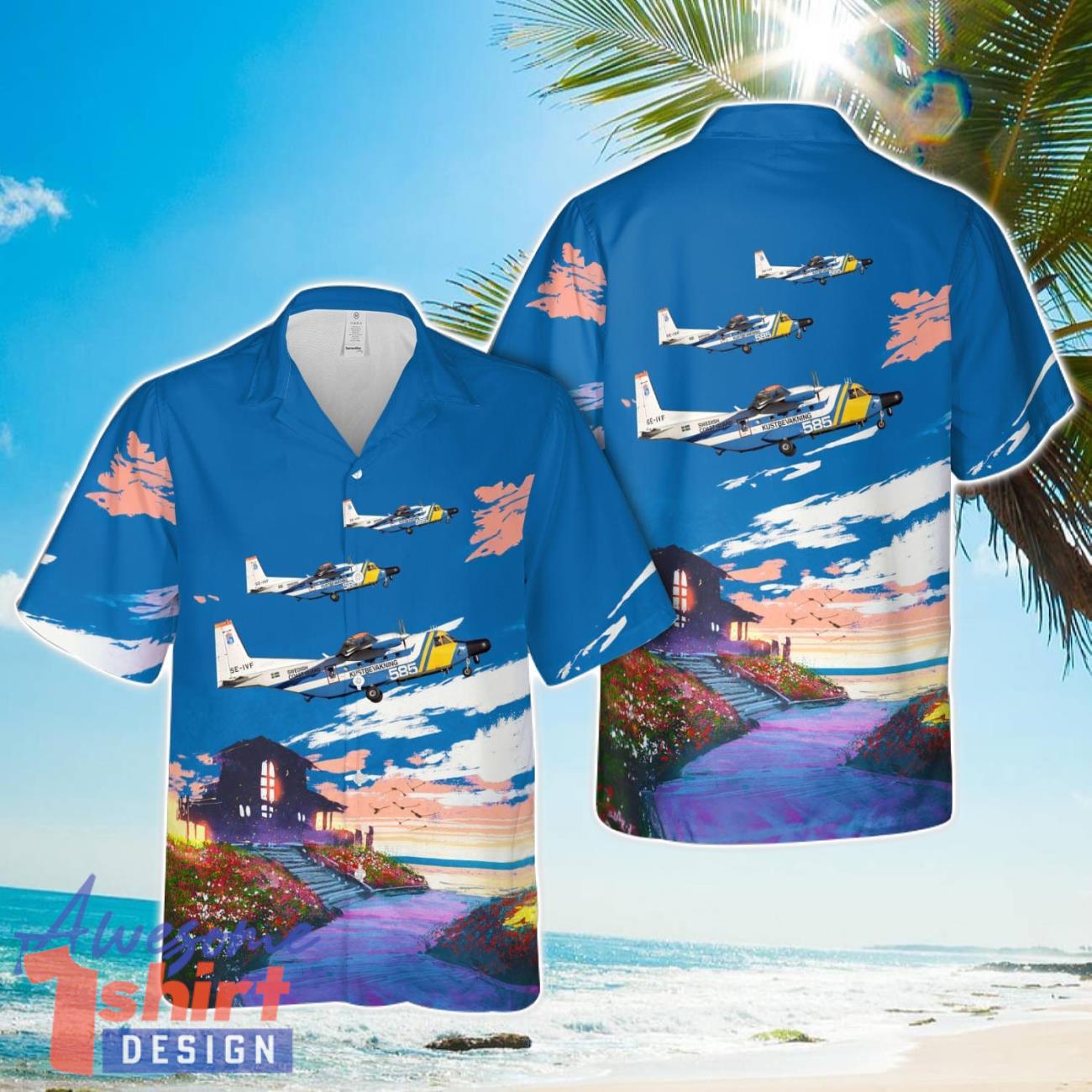 Sweden Coast Guard CASA C-212-CE Aviocar 200 Hawaiian Shirt Unisex For Men Women