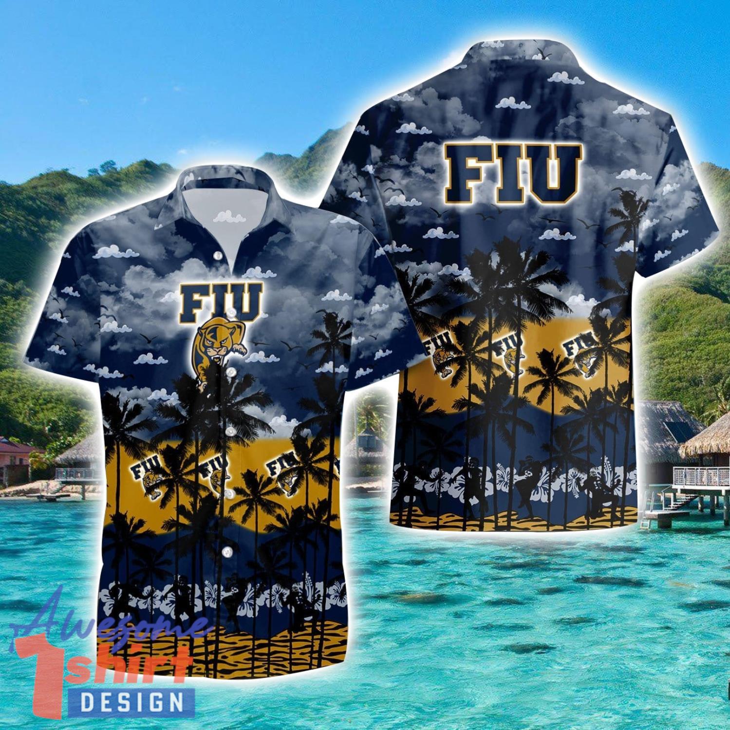 Florida International 3D Hawaiian Shirt Sports Team Logo Beach Shirt