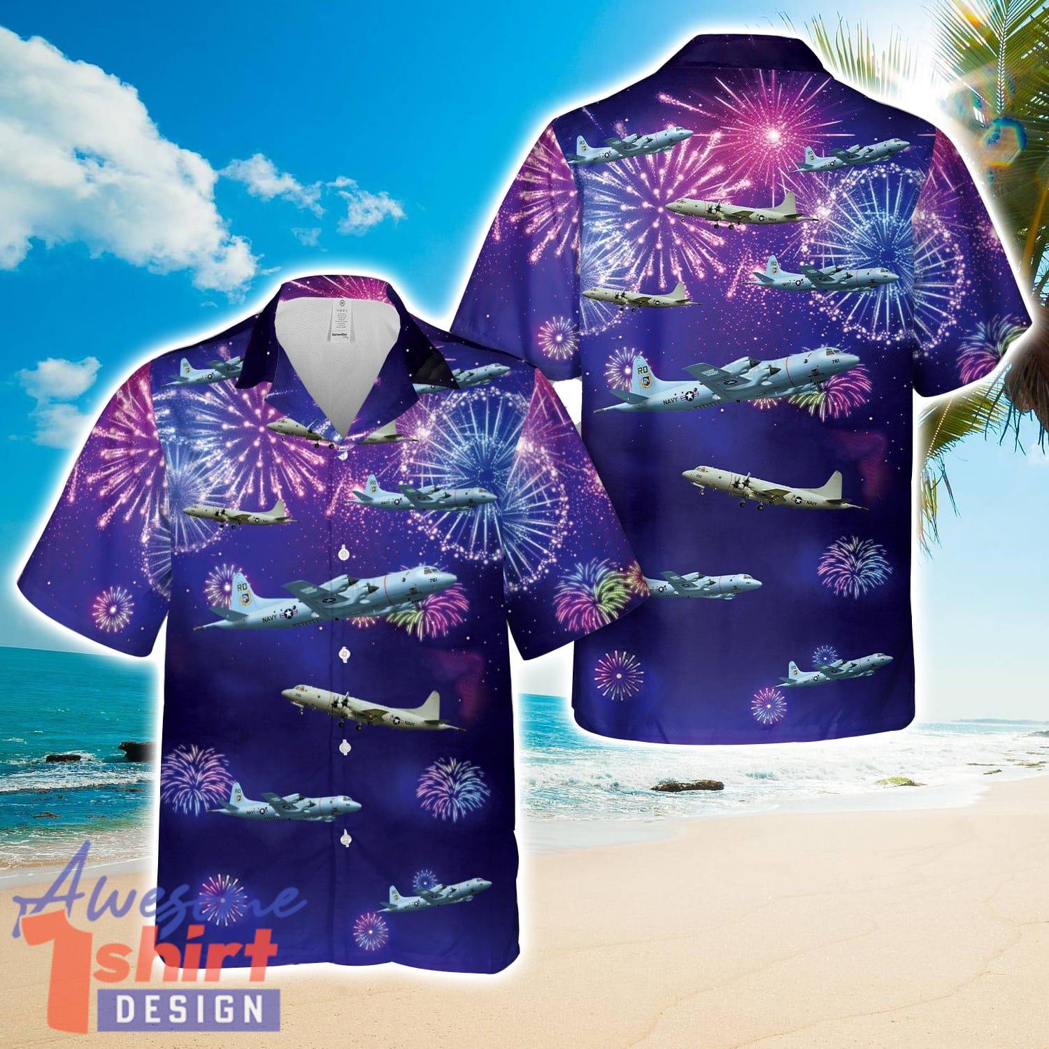 Lockheed P-3 Orion July 4th Hawaiian Shirt