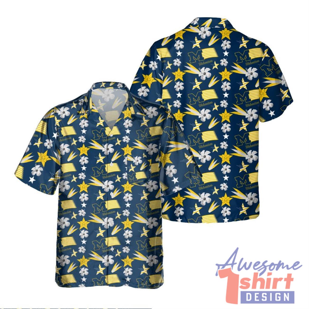 Michigan Wolverines America Independence Day 3D Hawaiian Shirt