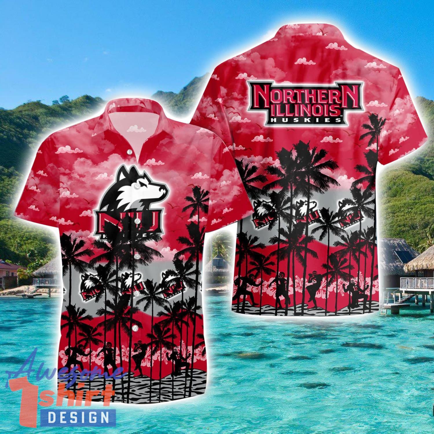 Northern Illinois Huskies 3D Hawaiian Shirt Sports Team Logo Beach Shirt