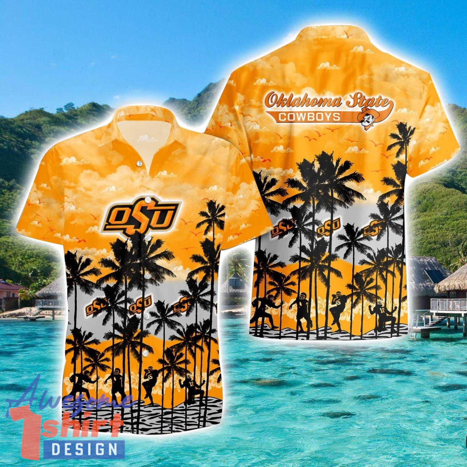 Oklahoma State Cowboys Hawaiian Shirt Sports Team Logo Beach Shirt