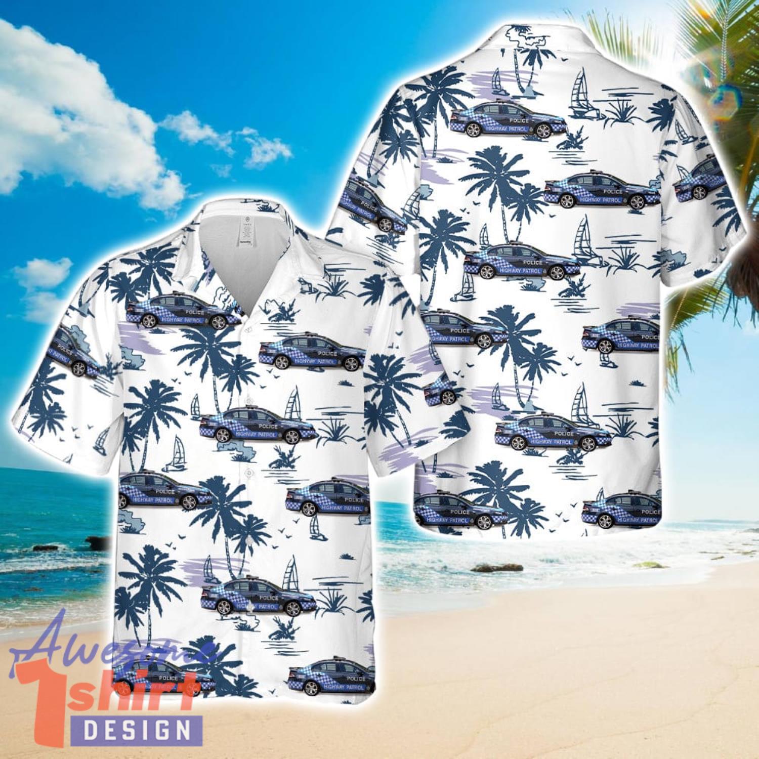 Queensland Police Service Traffic Branch Falcon XR6 Turbo 3d Hawaiian Shirt