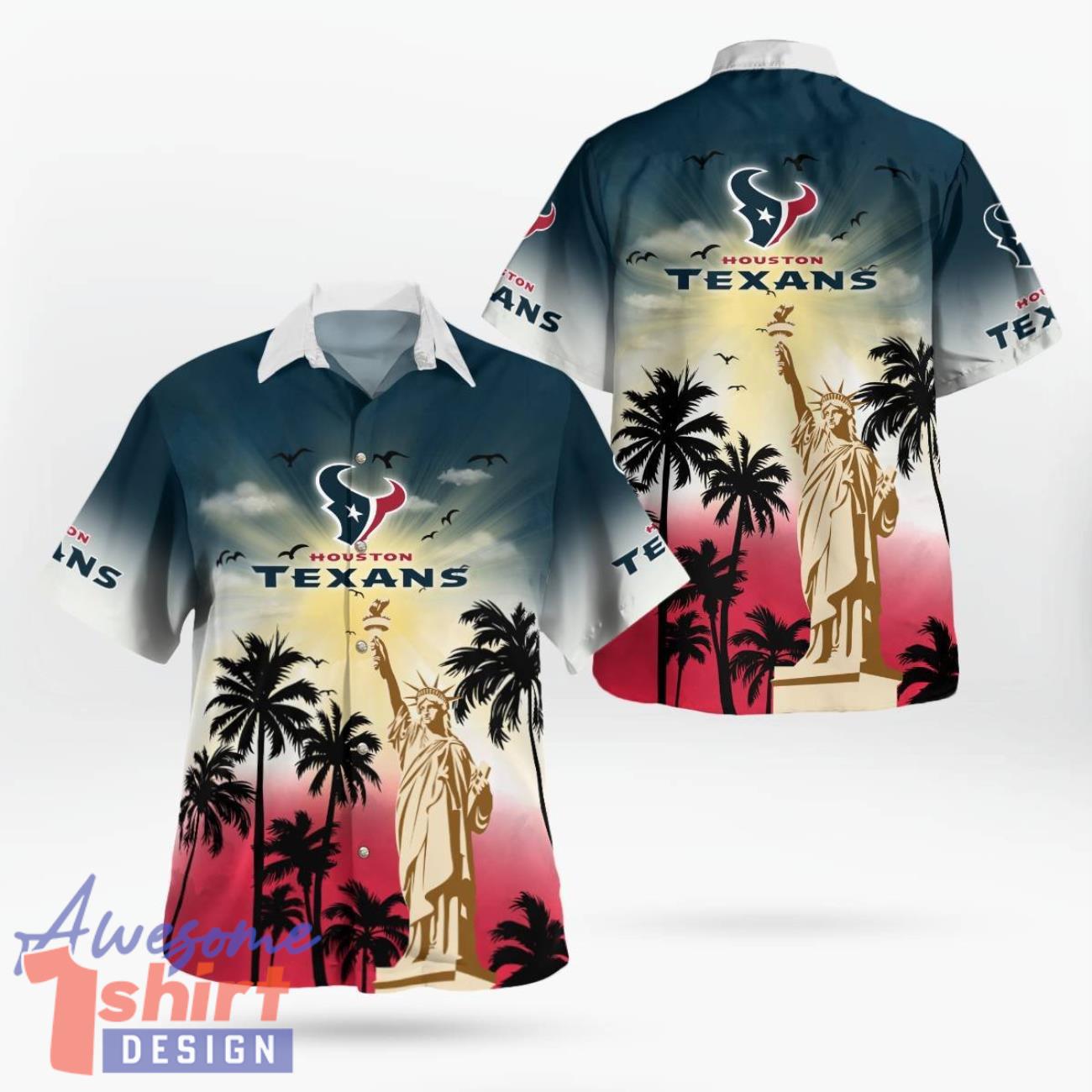 Houston Texans Statue Of Liberty Pround Hawaiian Shirt For Summer