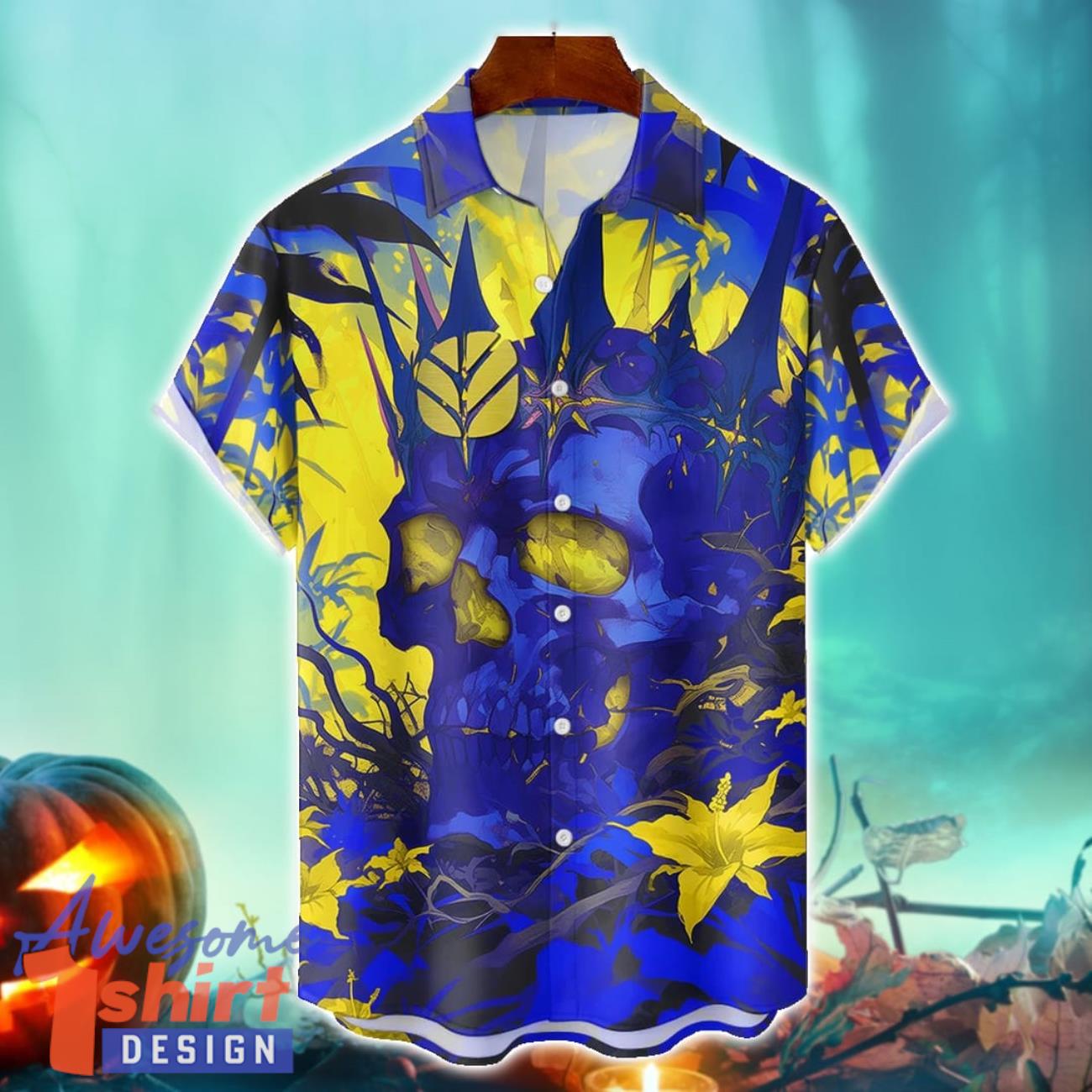 New Holland Royal Skull Halloween Hawaiian Shirt For Fans