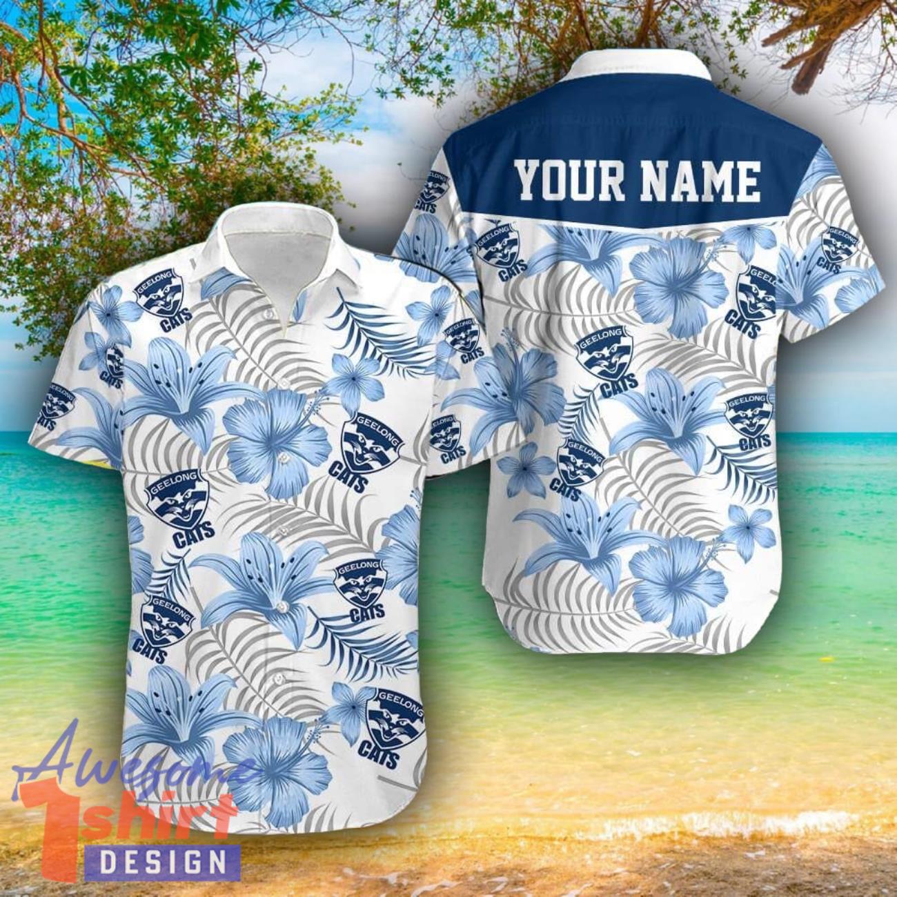 Geelong Cats 3D Hawaii Shirt For Men And Women Custom Name