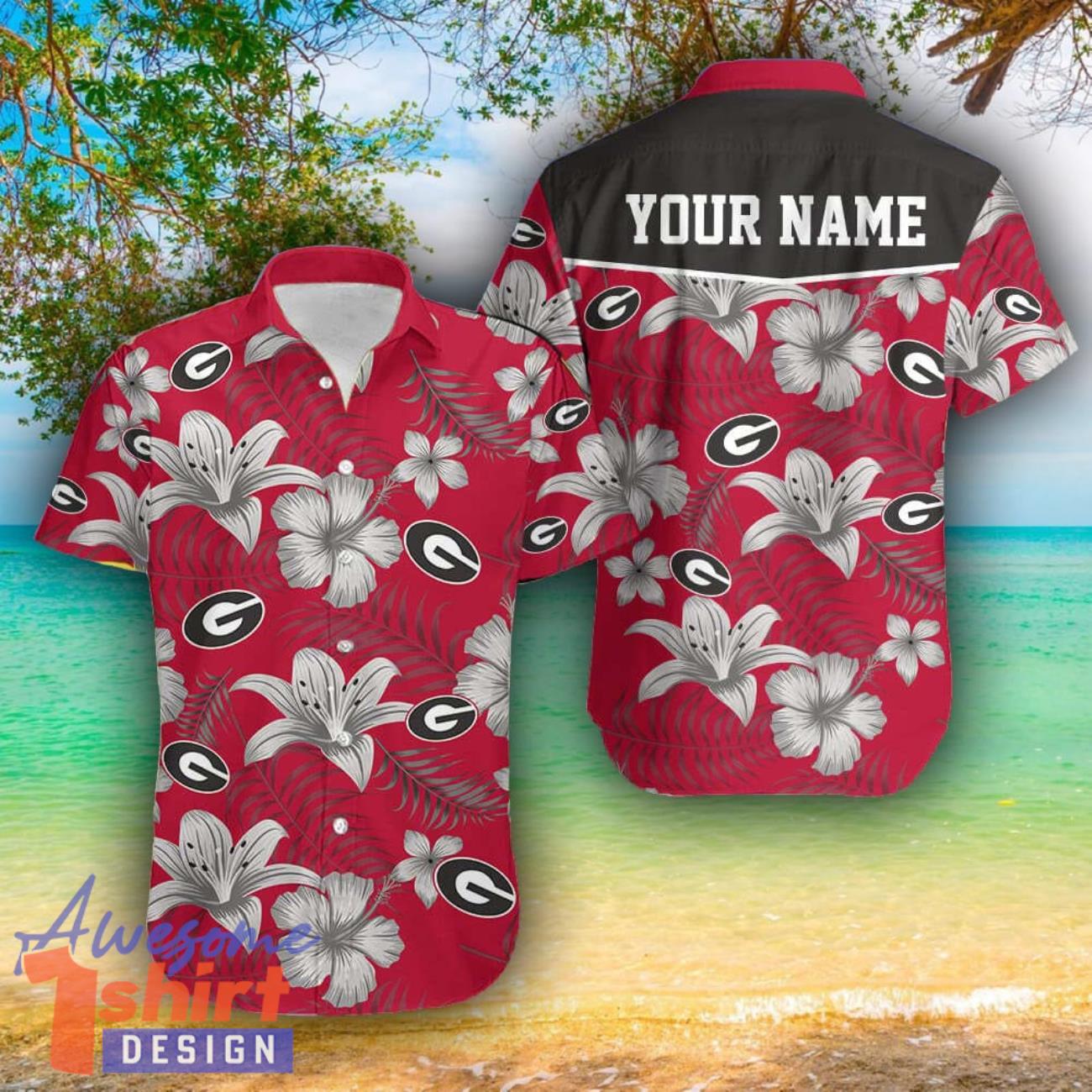 Georgia Bulldogs 3D Hawaii Shirt For Men And Women Custom Name