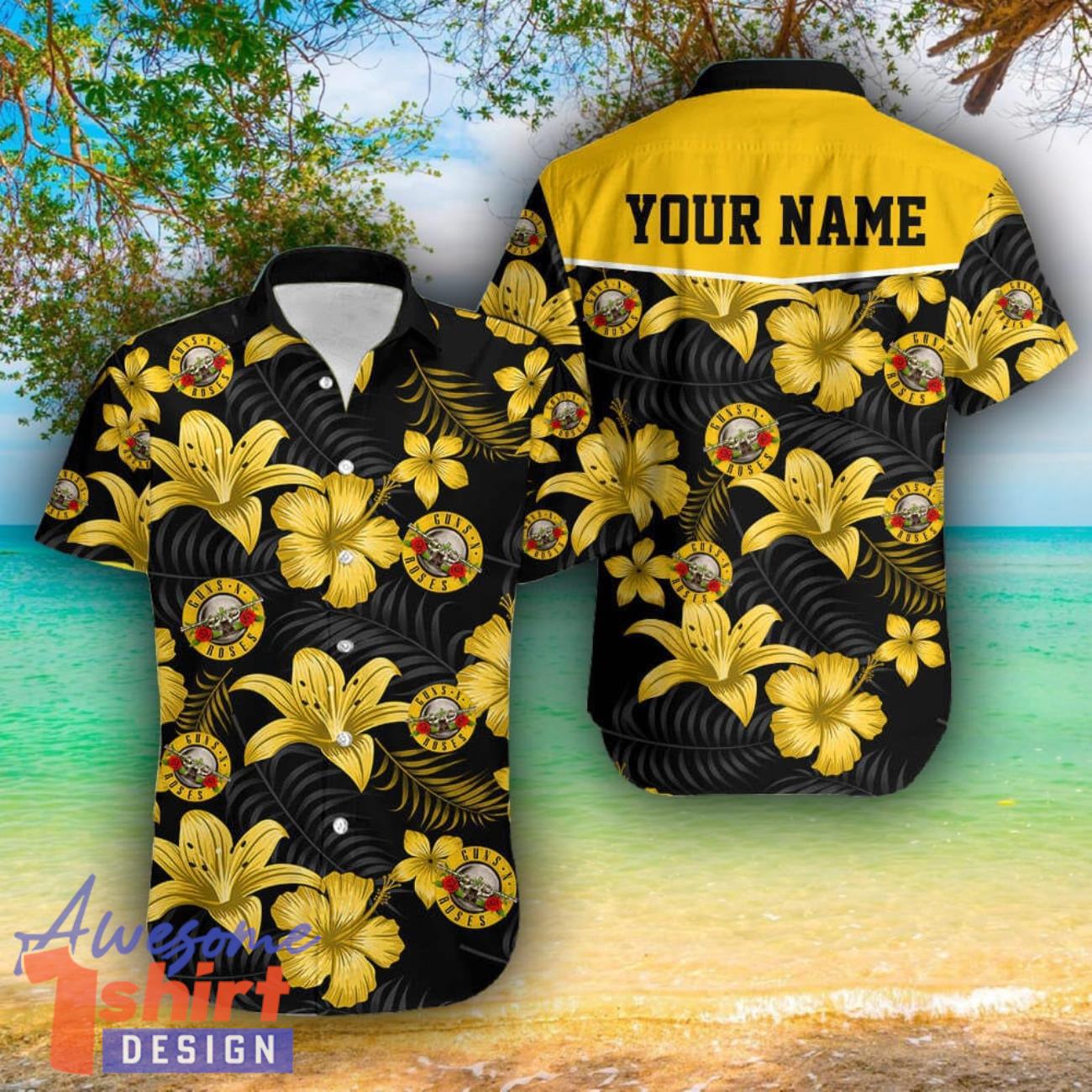 Gun N Rose 3D Hawaii Shirt For Men And Women Custom Name