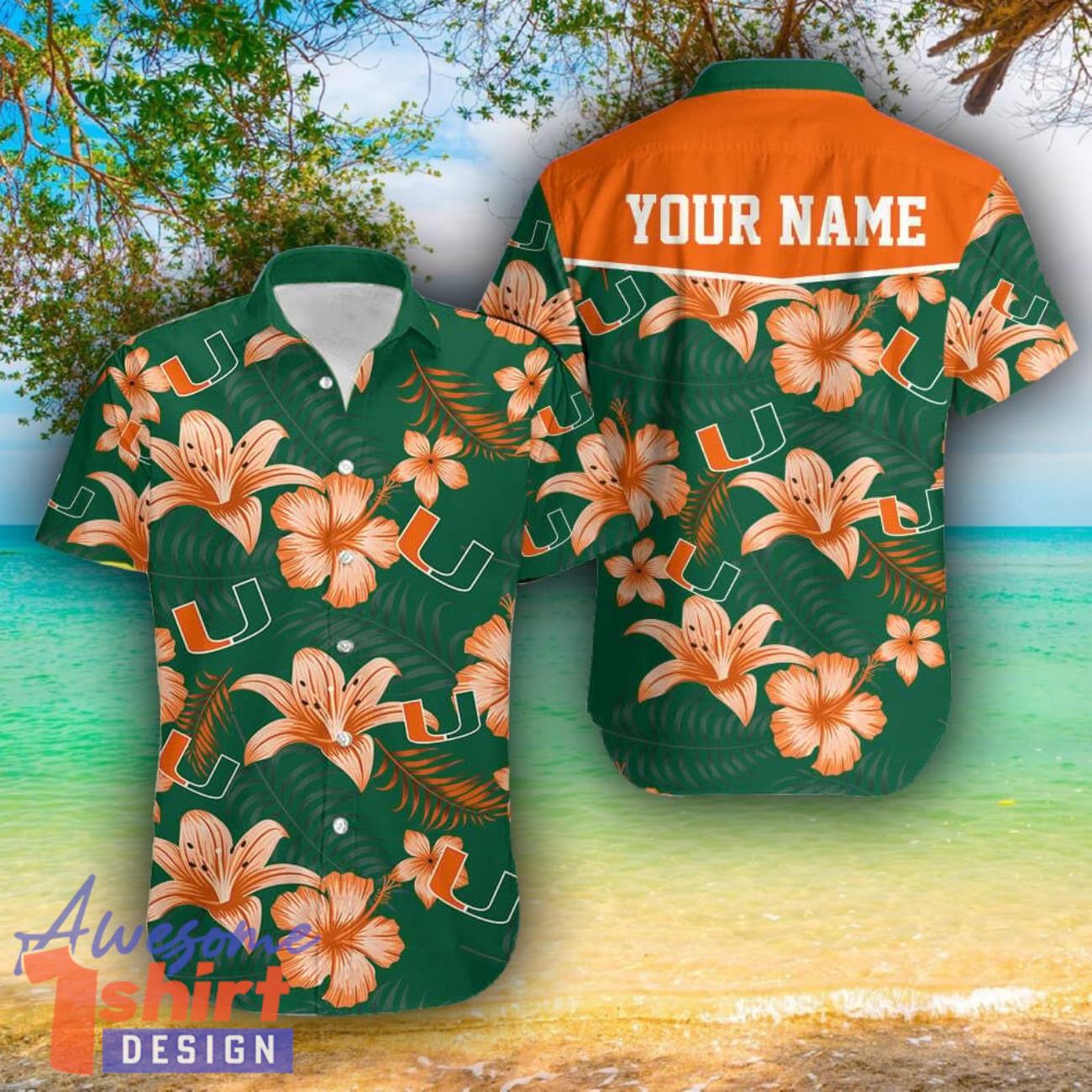 Miami Hurricanes 3D Hawaii Shirt For Men And Women Custom Name