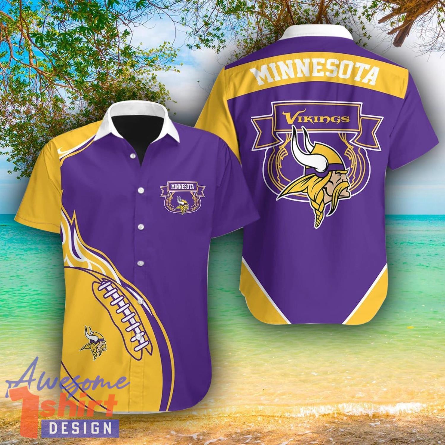 Minnesota Vikings 3D Hawaii Shirt