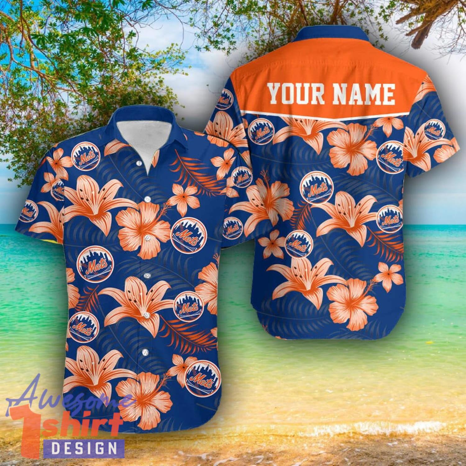 New York Mets 3D Hawaii Shirt For Men And Women Custom Name