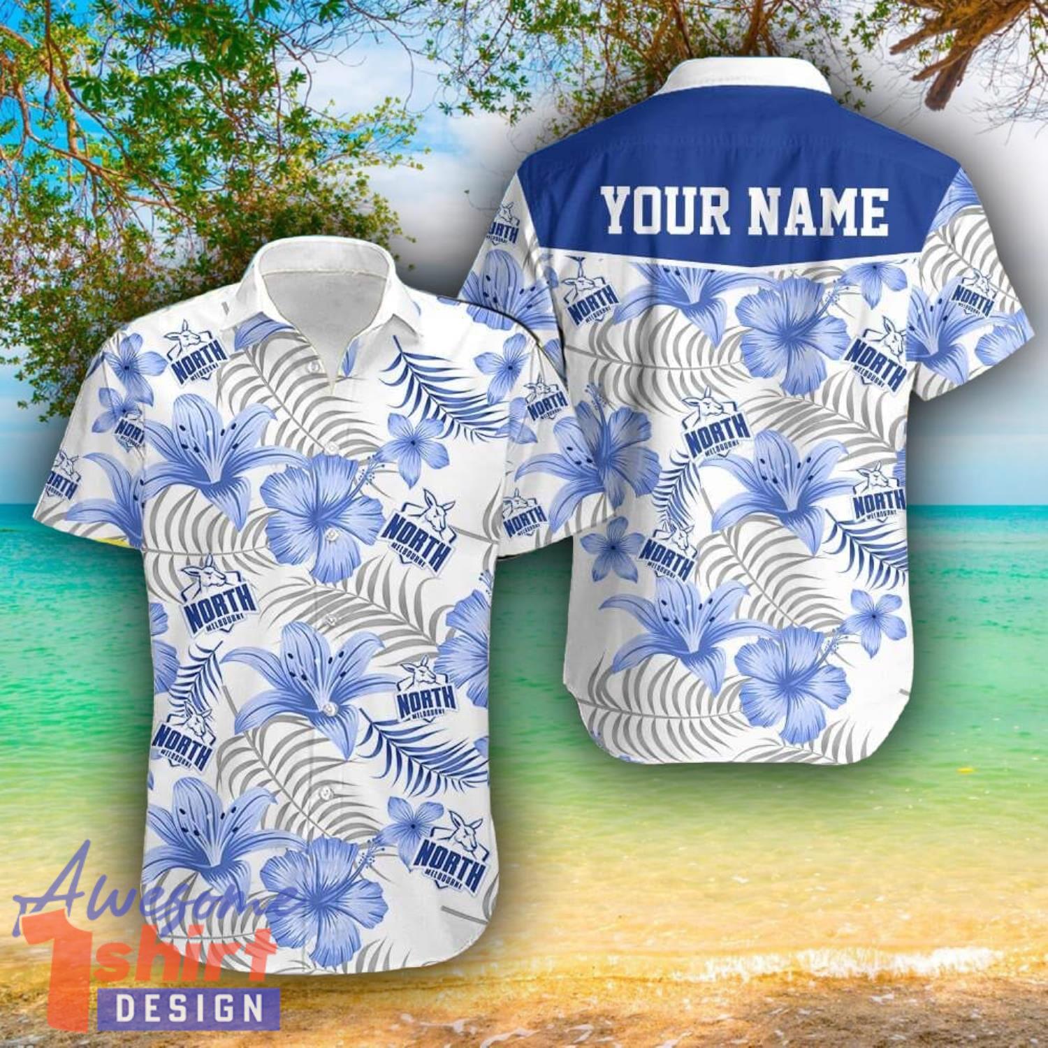 North Melbourne Kangaroos 3D Hawaii Shirt For Men And Women Custom Name