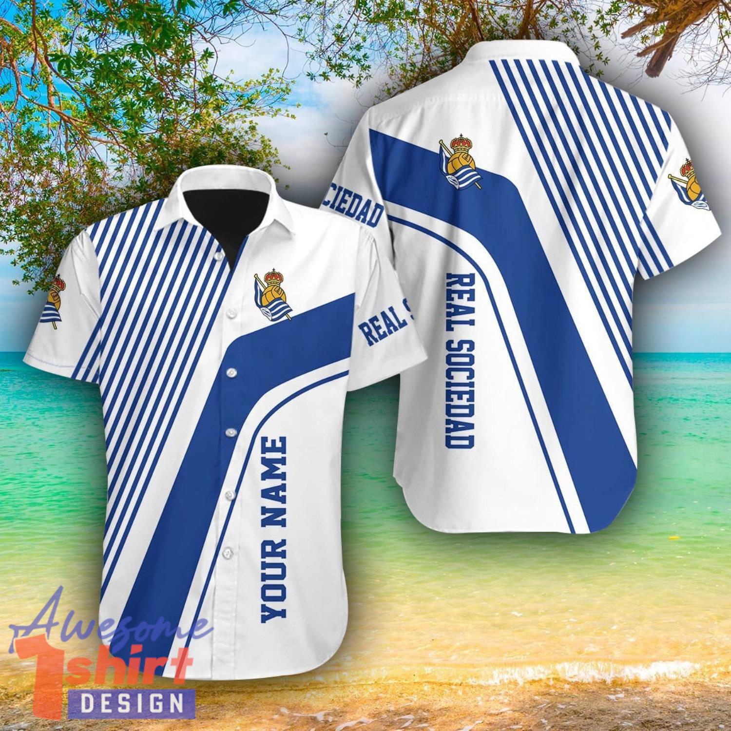 Real Sociedad AOP Hawaiian Shirt For Men And Women Summer Gift Custom Name