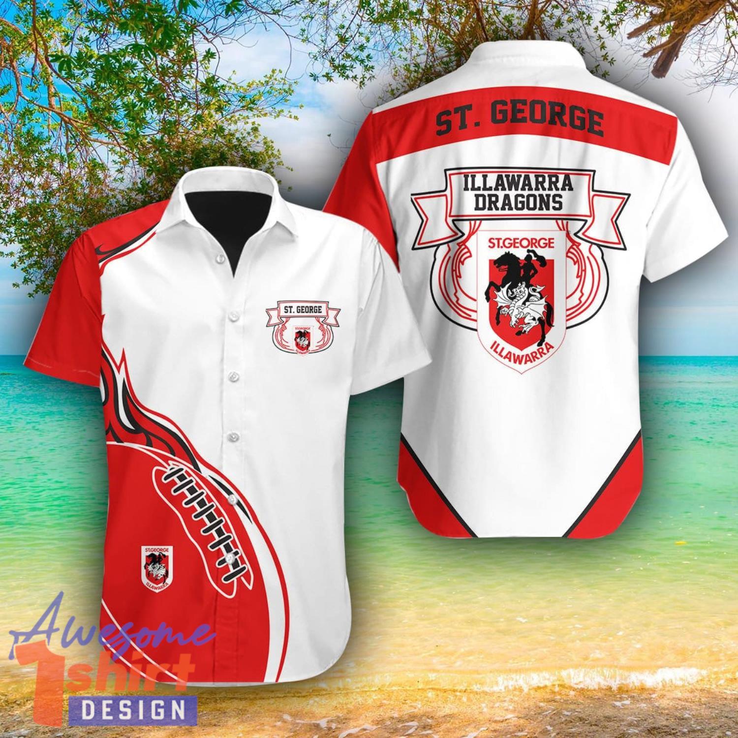 St George Illawarra Dragons 3D Hawaii Shirt