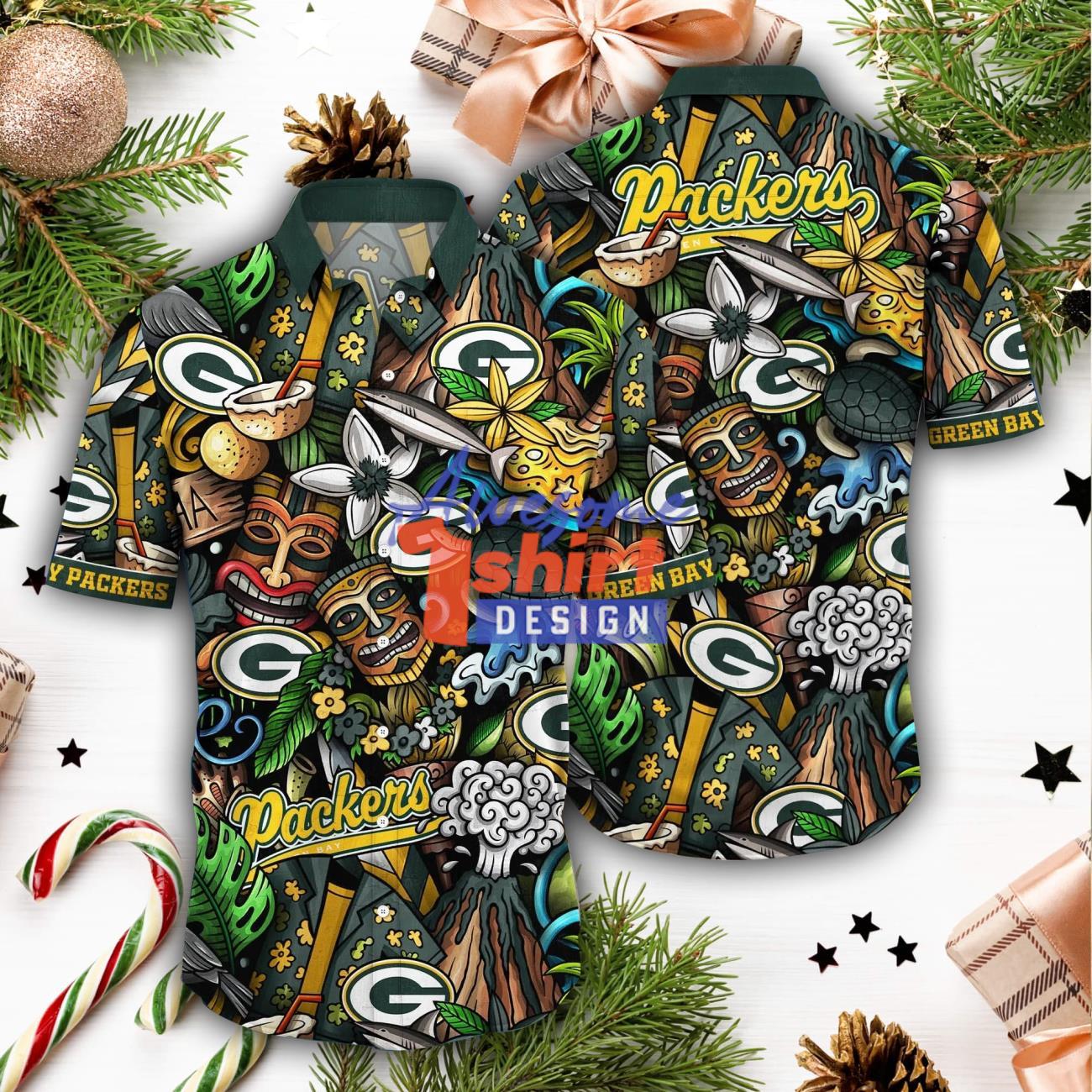 Green Bay Packers NFL Flower Aloha Summer Hawaii Shirts