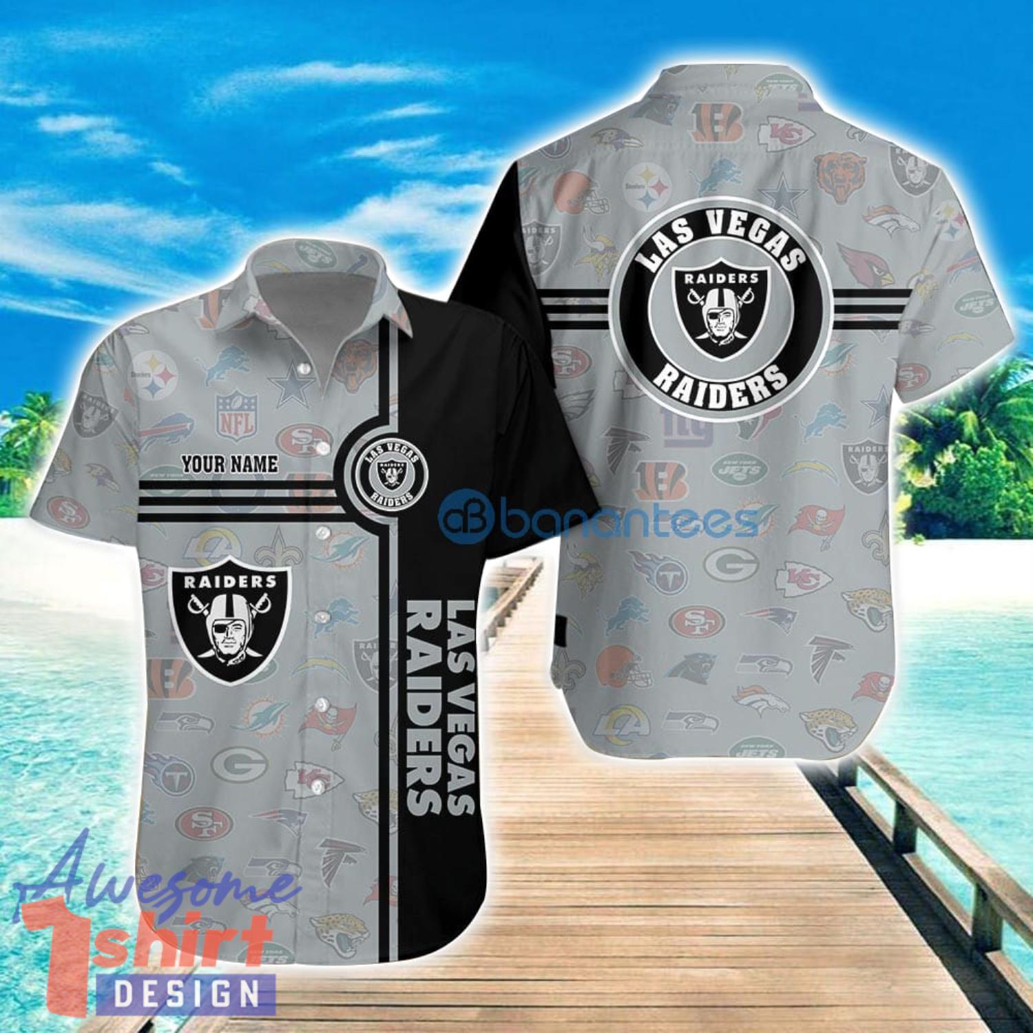 Las Vegas Raiders Custom Name All Over printed 3D Hawaiian Shirt Special For Fans Summer Gift