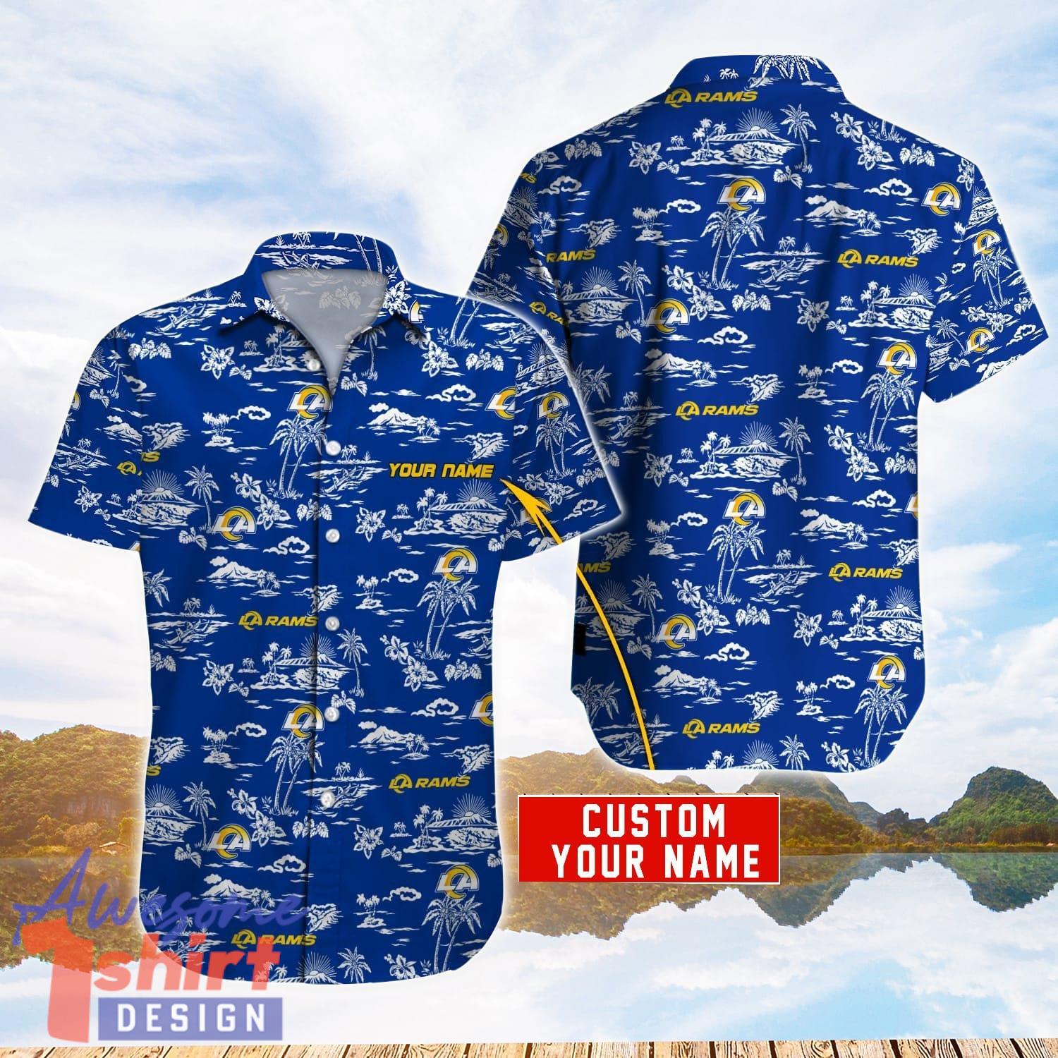 Los Angeles Rams NFL Hawaiian Shirt Personalized Name For Sport Fans