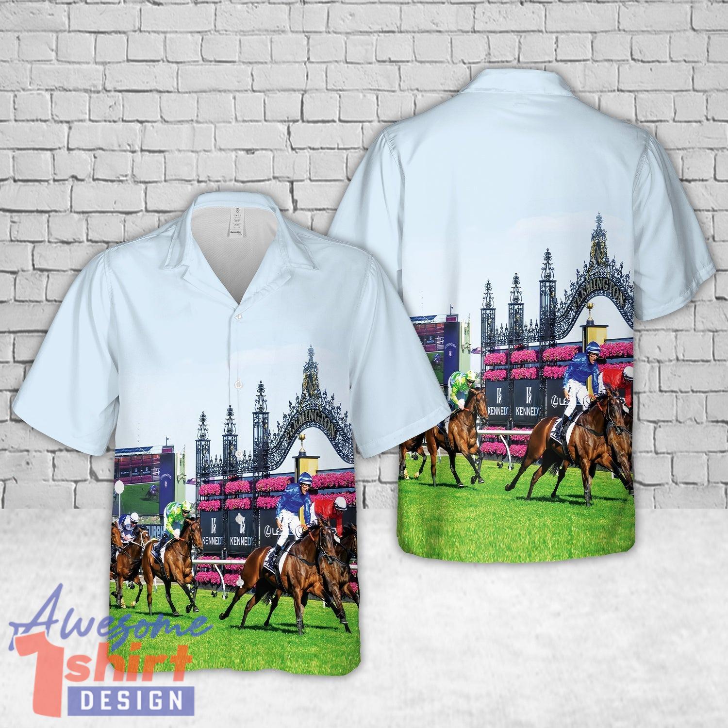 Melbourne Cup Horse Racing Beach Gift Hawaiian Shirt