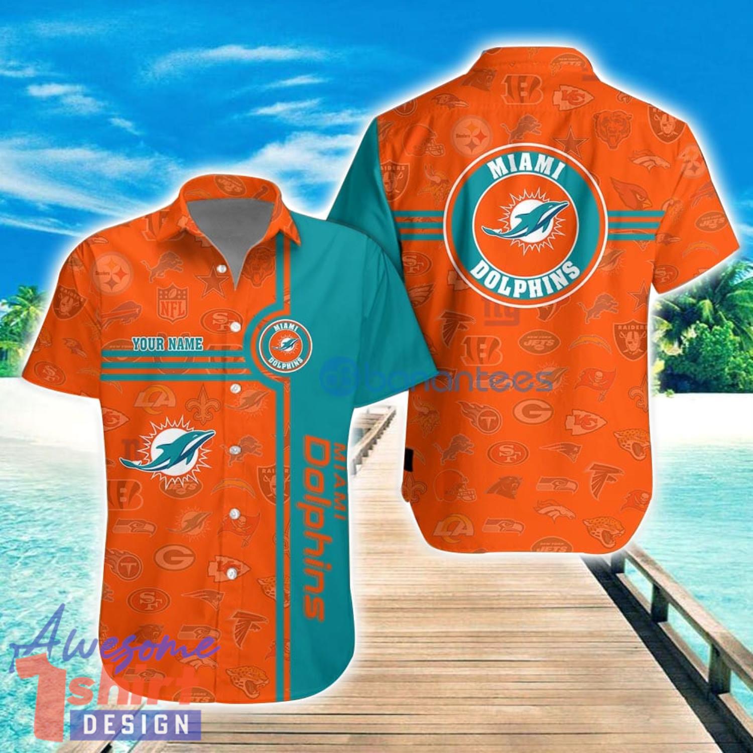 Miami Dolphins Custom Name All Over printed 3D Hawaiian Shirt Special For Fans Summer Gift