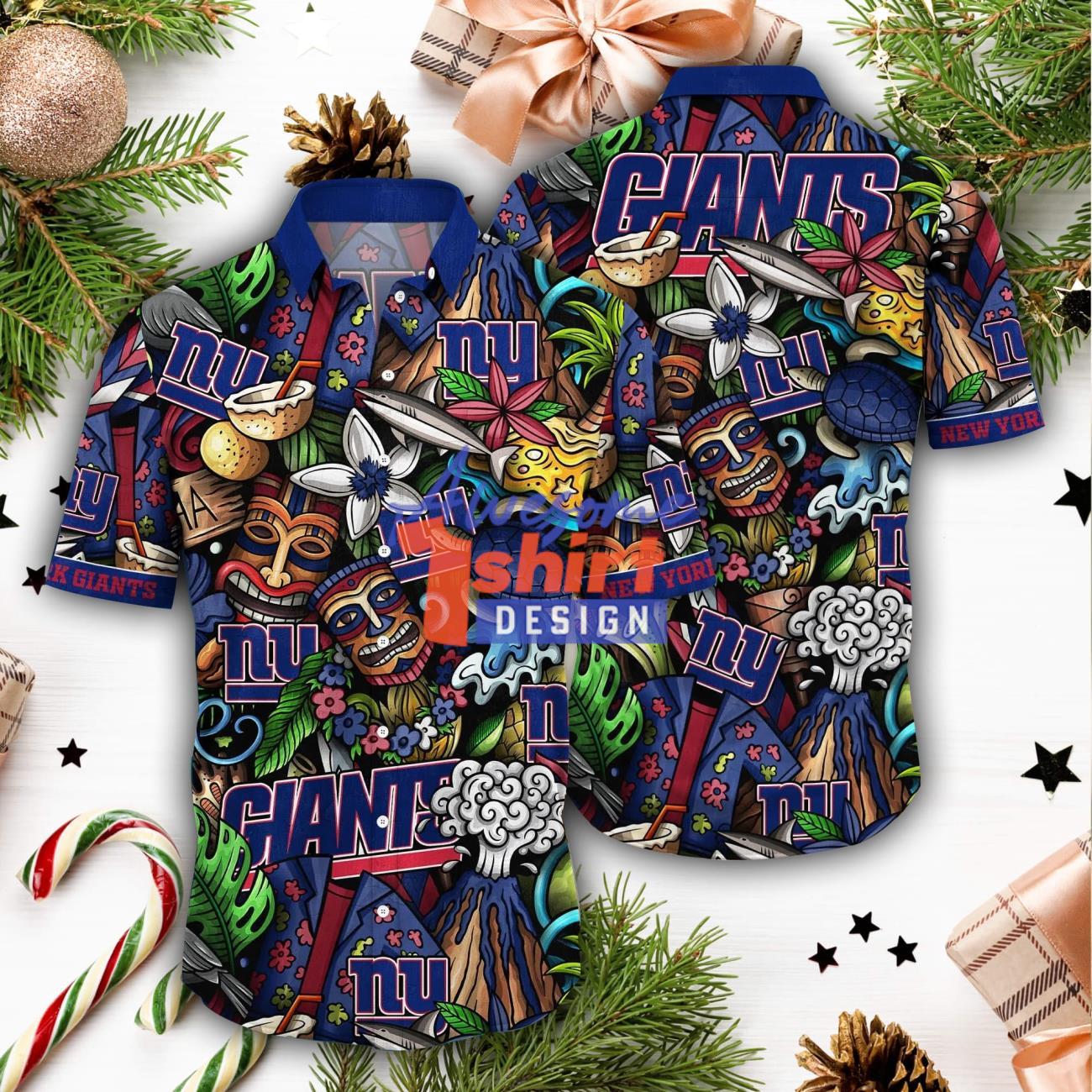 New York Giants NFL Flower Aloha Summer Hawaii Shirts