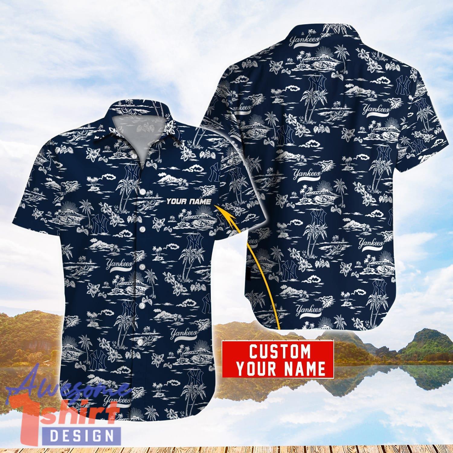 NewYork Yankees MLB Hawaiian Shirt Personalized Name For Sport Fans