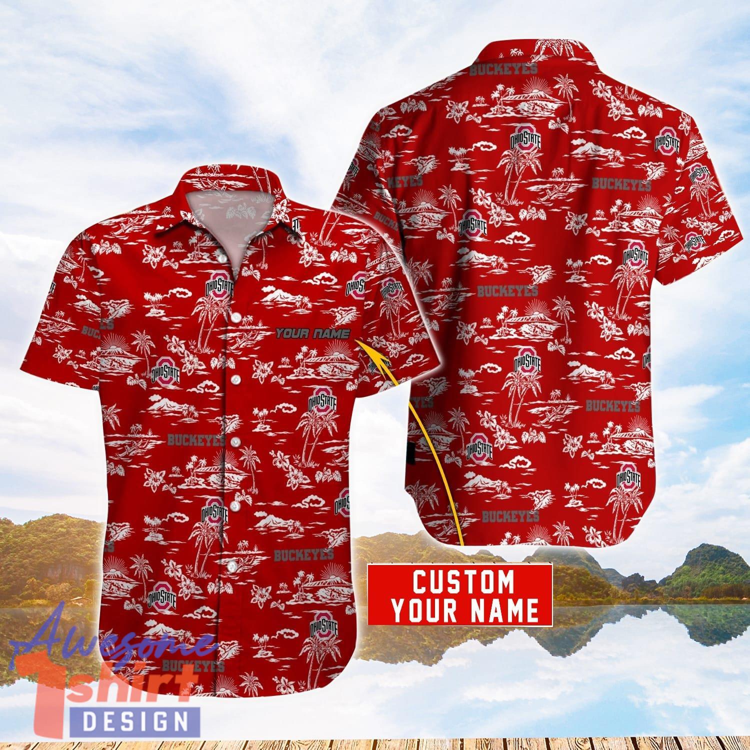 Ohio State Buckeyes NCAA1 Hawaiian Shirt Personalized Name For Sport Fans