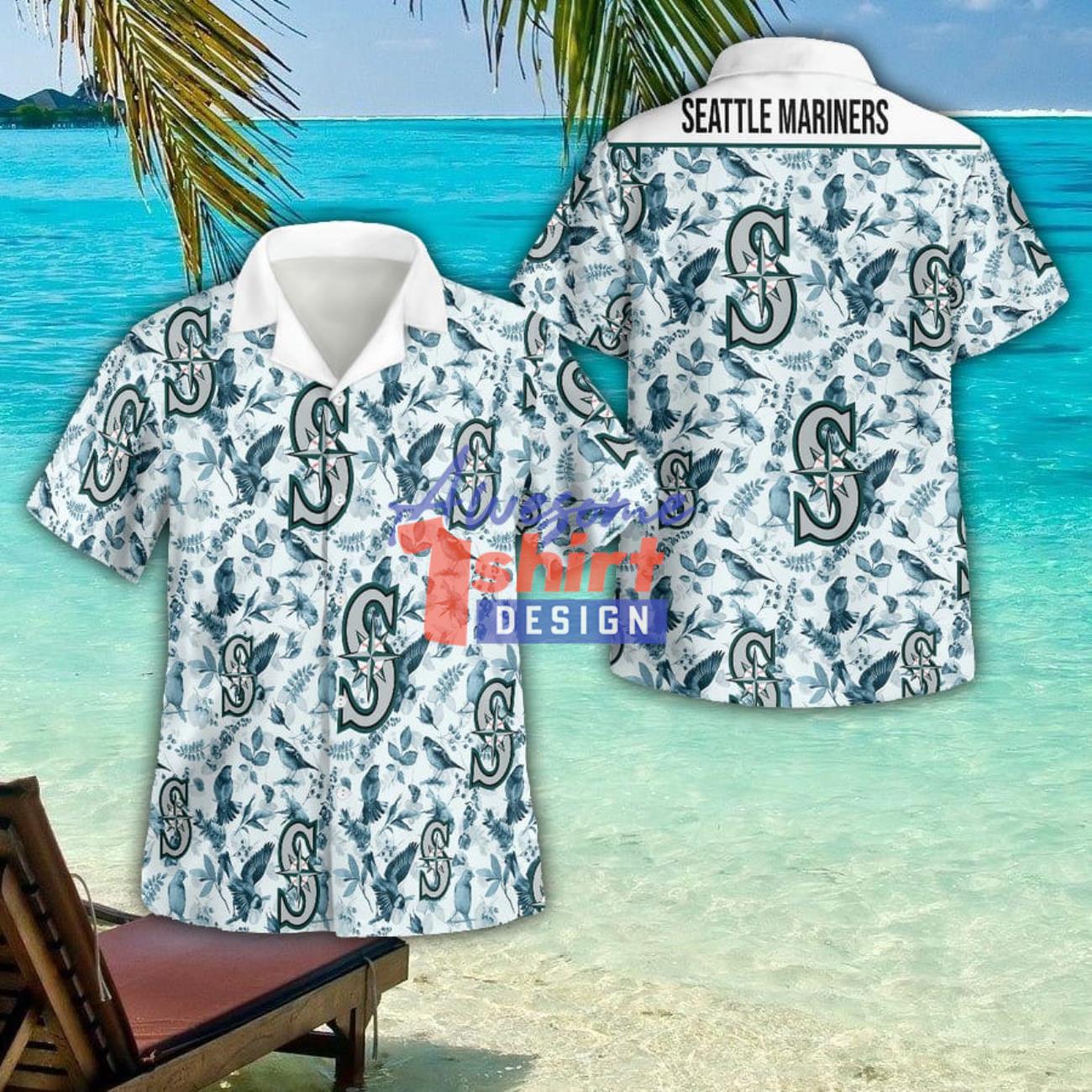 Seattle Mariners 2 3D Button Hawaiian Shirt Men And Women Aloha Summer Beach Gift