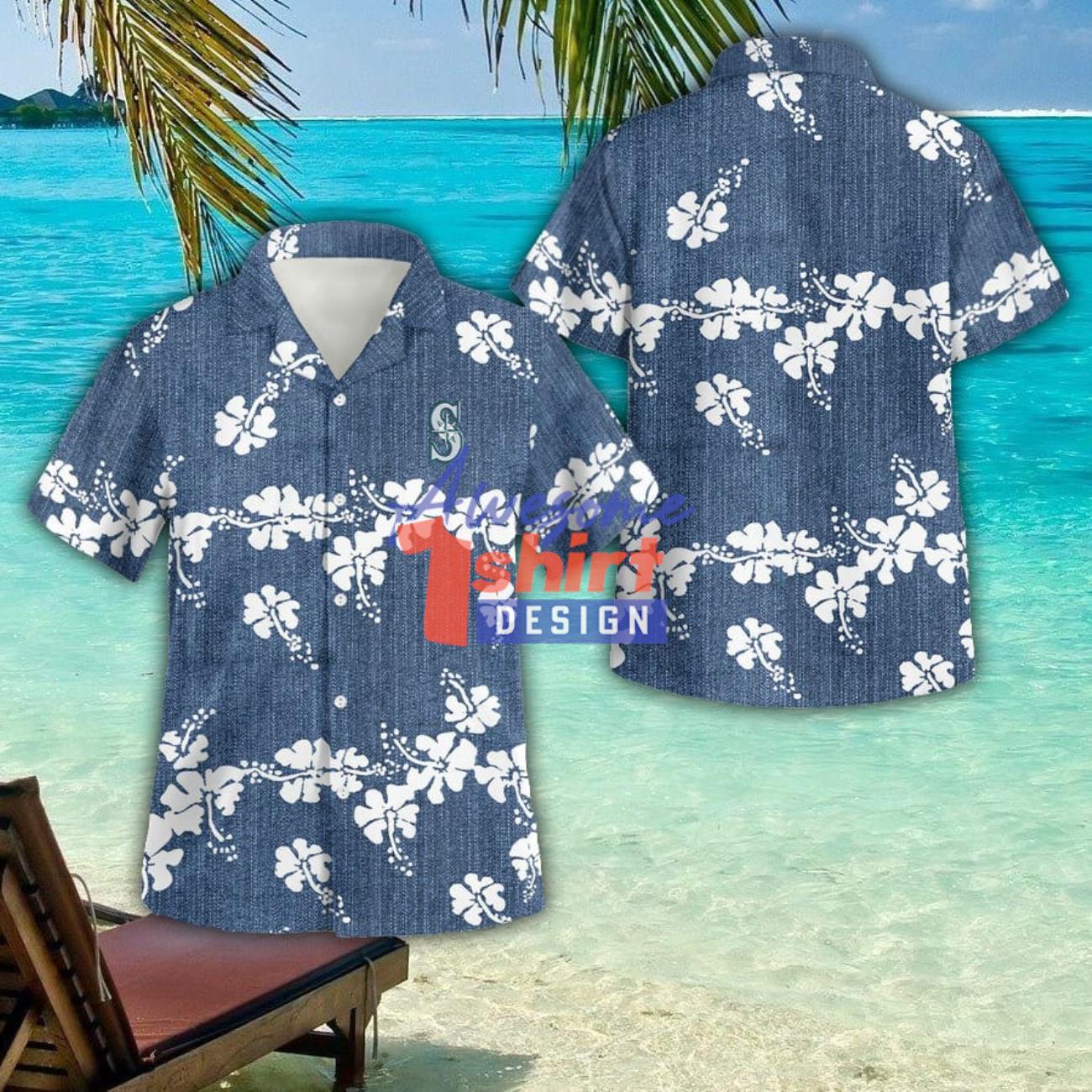 Seattle Mariners 50th State 3D Button Hawaiian Shirt Men And Women Aloha Summer Beach Gift