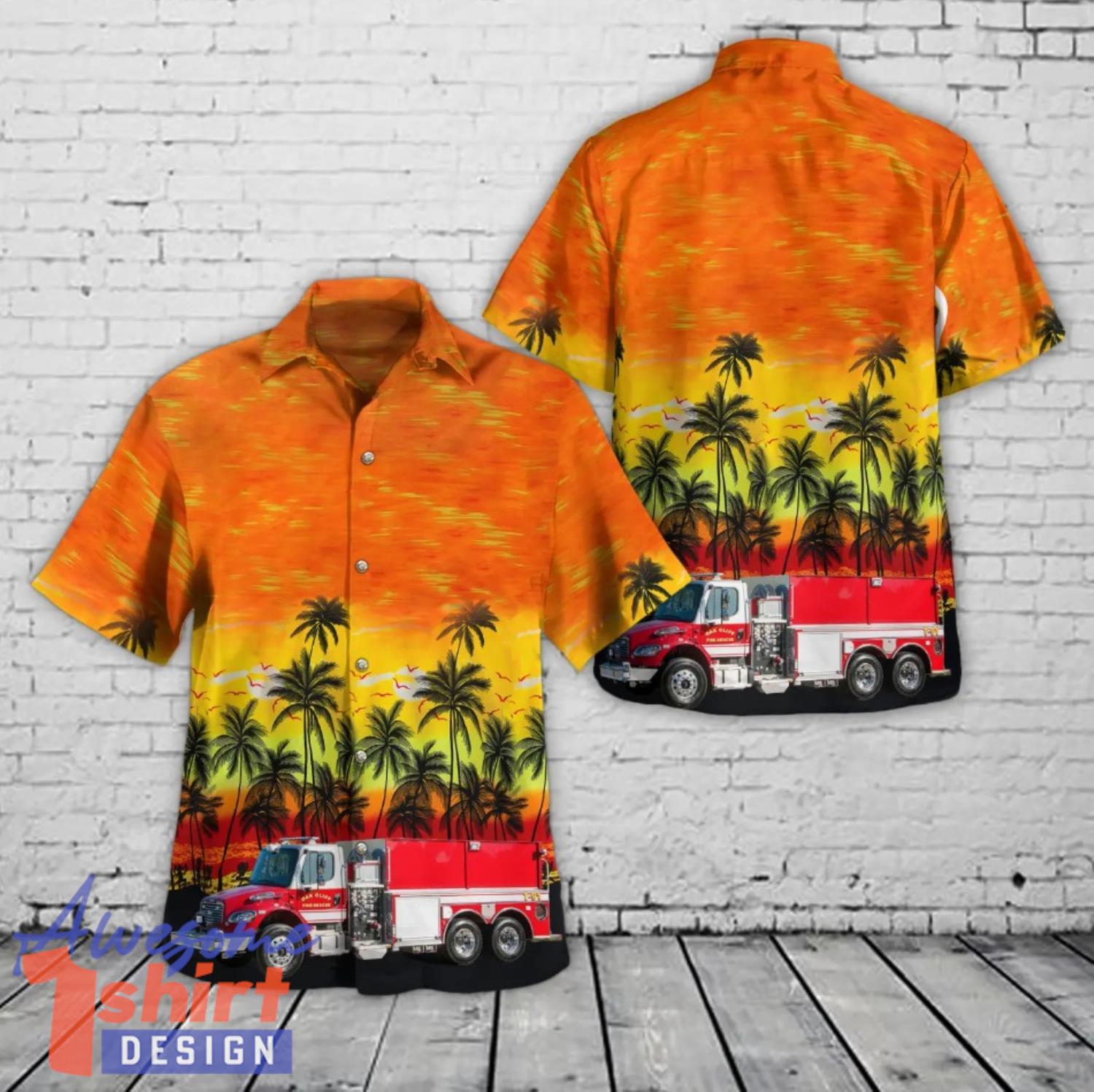 Kershaw County Fire Service, South Carolina Hawaiian Shirt